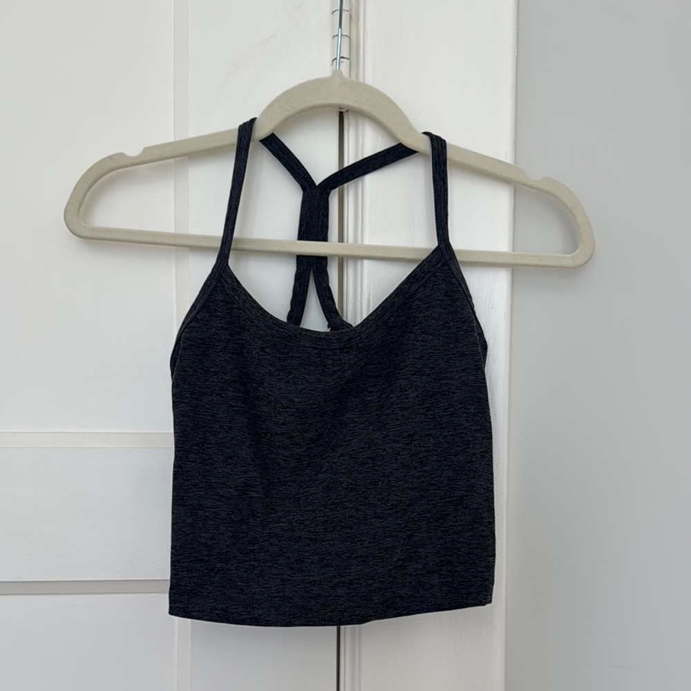 Beyond Yoga Heathered Grey Y tank